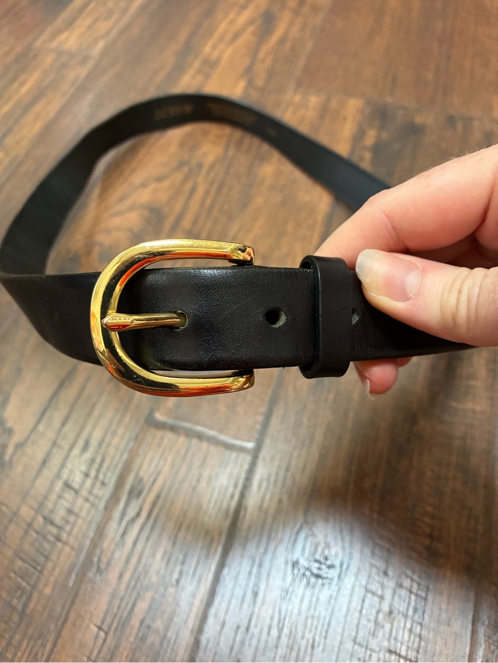 J.Crew Woman’s Oval Buckle Belt — Genuine Italian Leather, Size XL